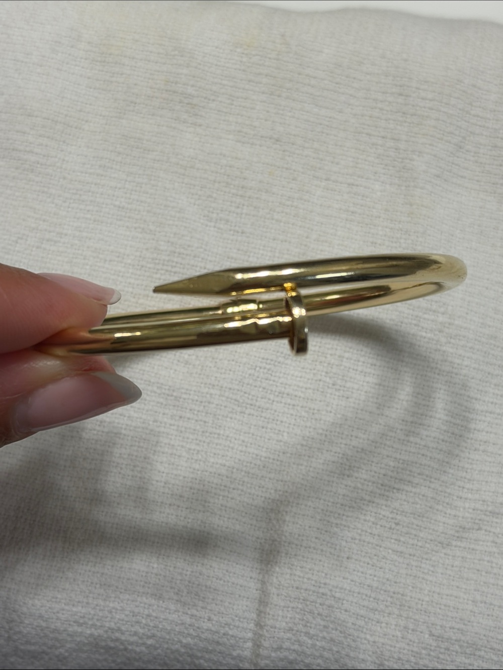 14K Gold-Nail Wrap Bangle Bracelet - Women's Fashion Jewelry